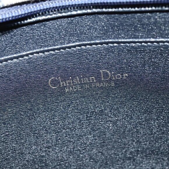 Christian Dior Trotter Canvas Shoulder Bag Navy Gold Auth ep10451 - Picture 11 of 16